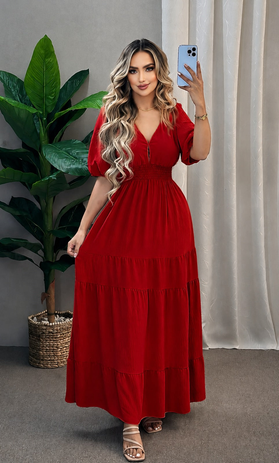 VESTIDO ELEGANTE DE MANGAS