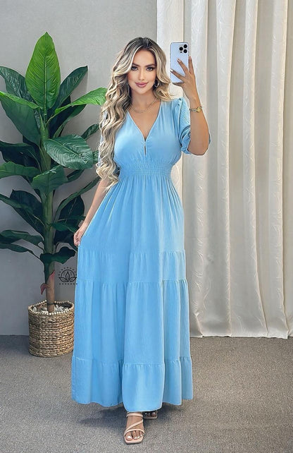 VESTIDO ELEGANTE DE MANGAS