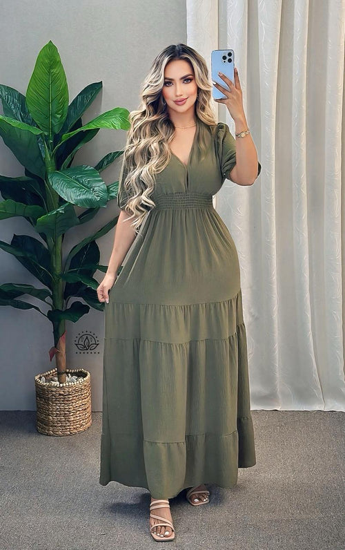VESTIDO ELEGANTE DE MANGAS